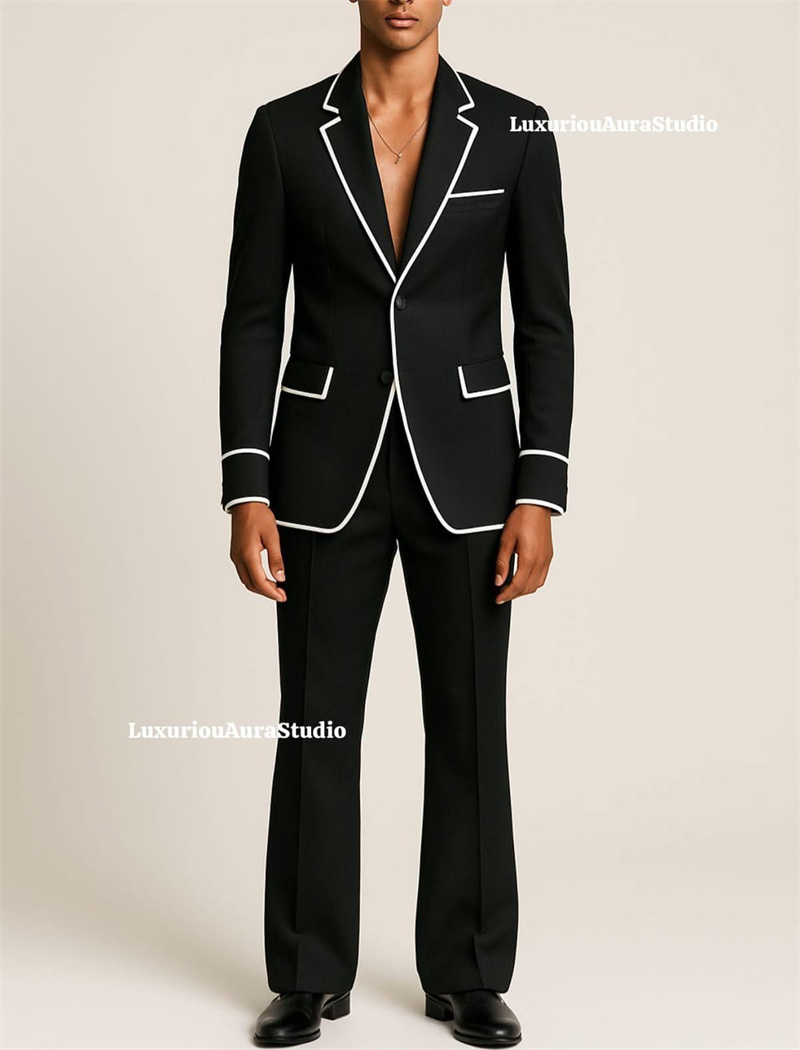 Formal Wear For Men Black Suit - Setelan Jas Pria Hitam Desainer 2