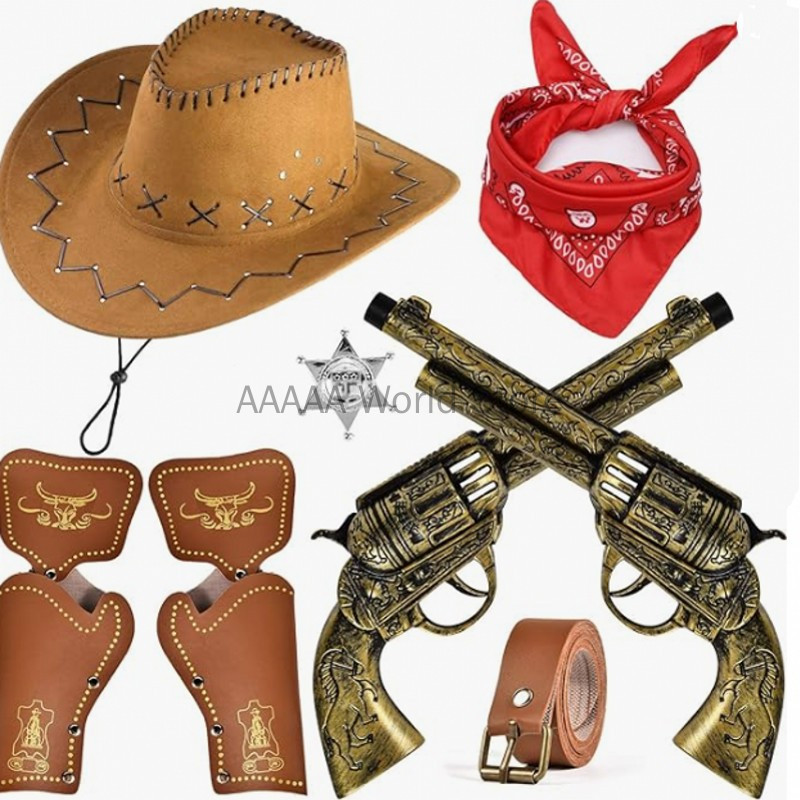 Men'S Formal Wear Belt - Aksesori Kostum Koboi Topi Koboi Pistol