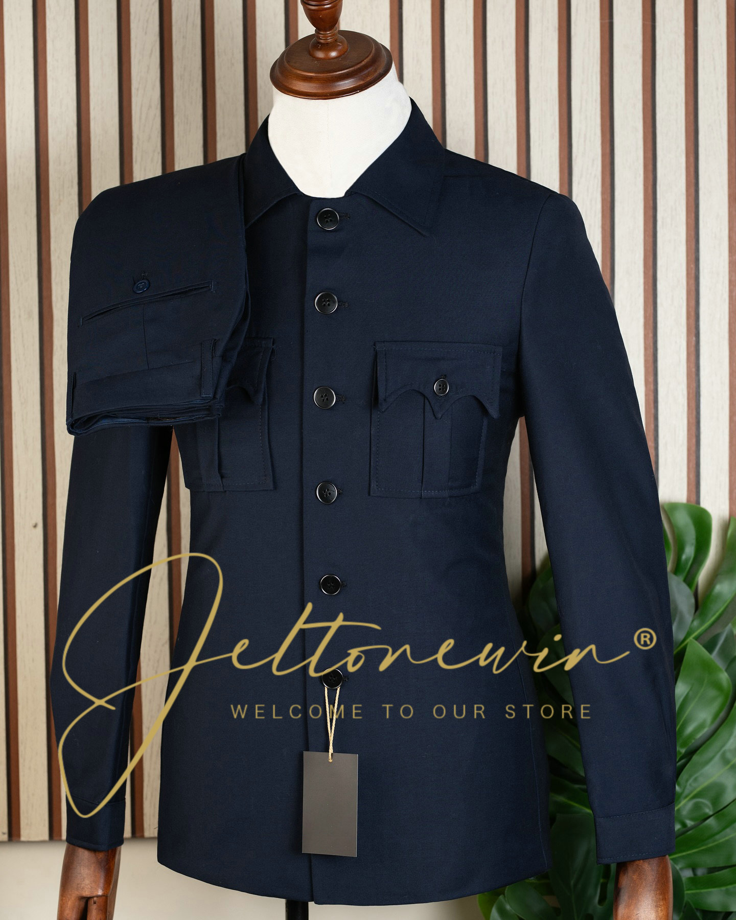 Latest Men Formal Wear - Jas Pria Dua Potong Warna Biru