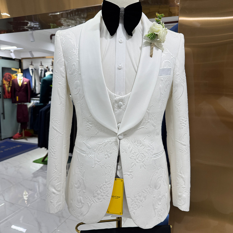 Formal Wear For Men Black Suit - Setelan Jas Pria Putih 3 Potong