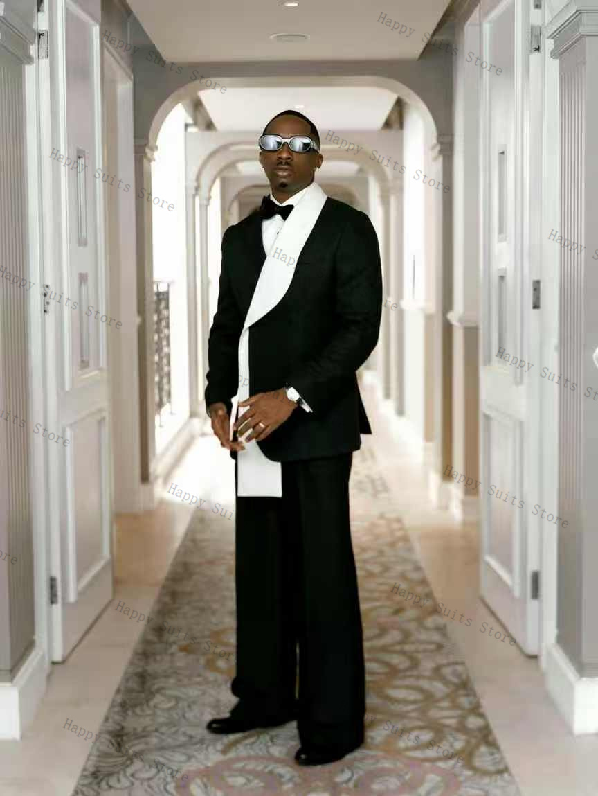 Setelan Jas Pria Hitam Putih 2 - Formal Wear For Men Black Suit ulasan dan harga