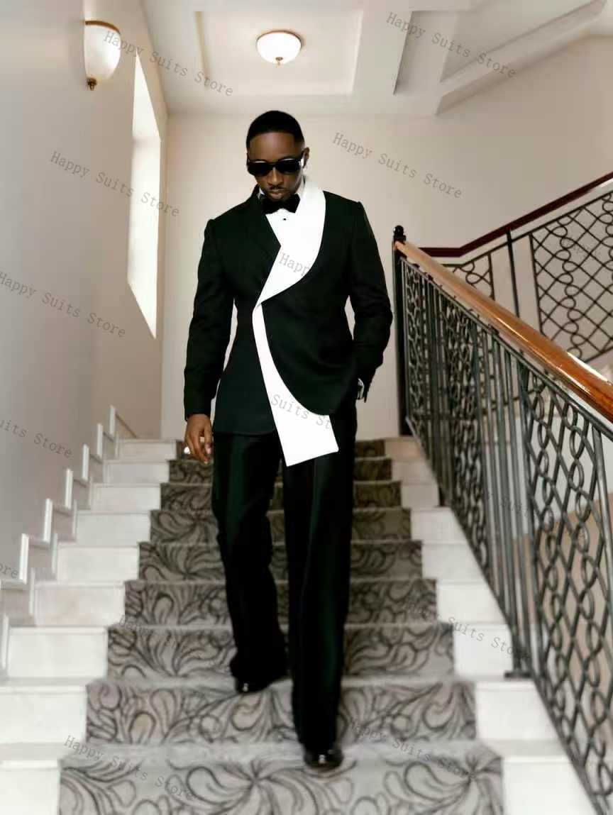 Setelan Jas Pria Hitam Putih 2 - Formal Wear For Men Black Suit ulasan dan harga