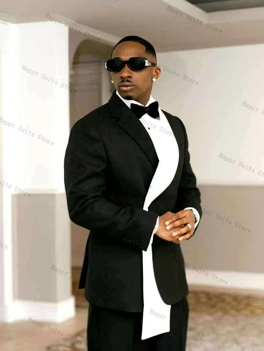 Setelan Jas Pria Hitam Putih 2 - Formal Wear For Men Black Suit ulasan dan harga