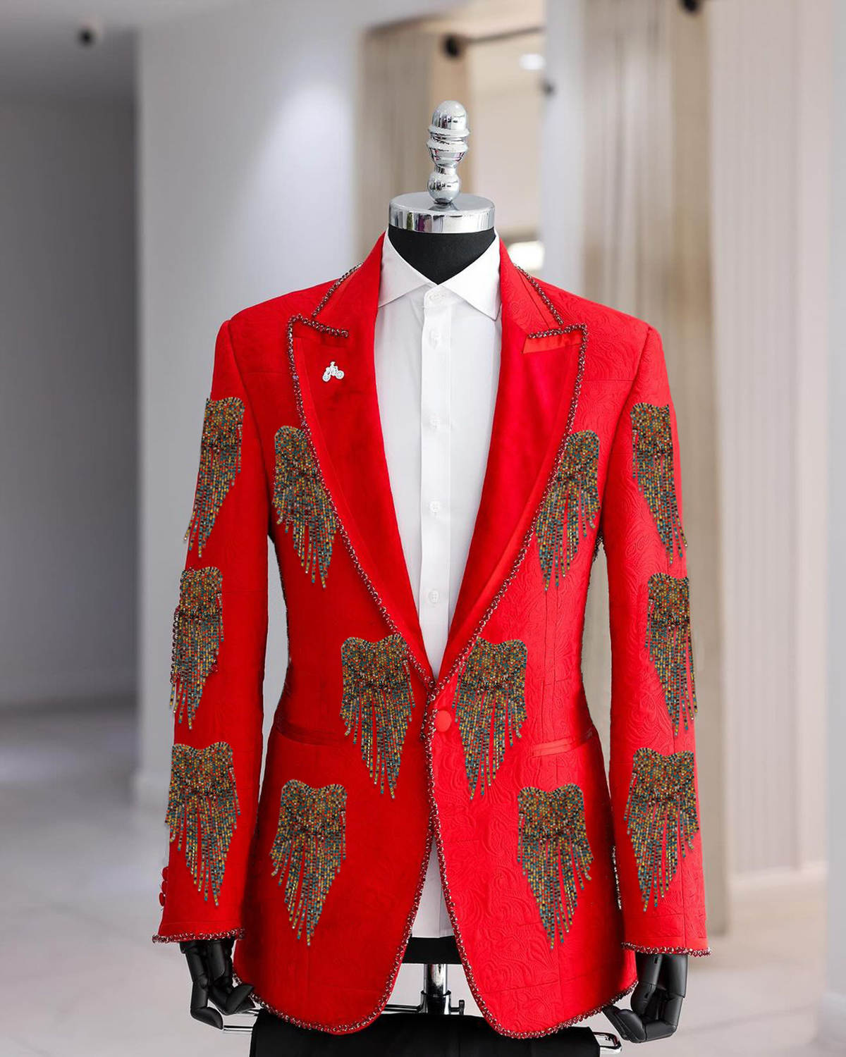 Setelan Pria Pernikahan Modis  - Formal Wear For Men Black Suit ulasan dan harga
