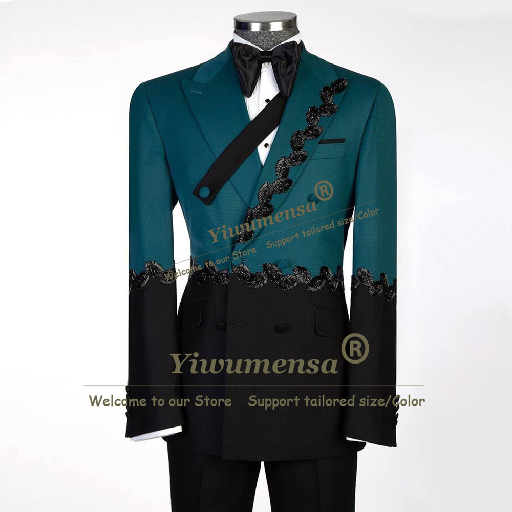 Setelan Jas Pria Desain Unik D - Formal Wear For Men Black Suit ulasan dan harga