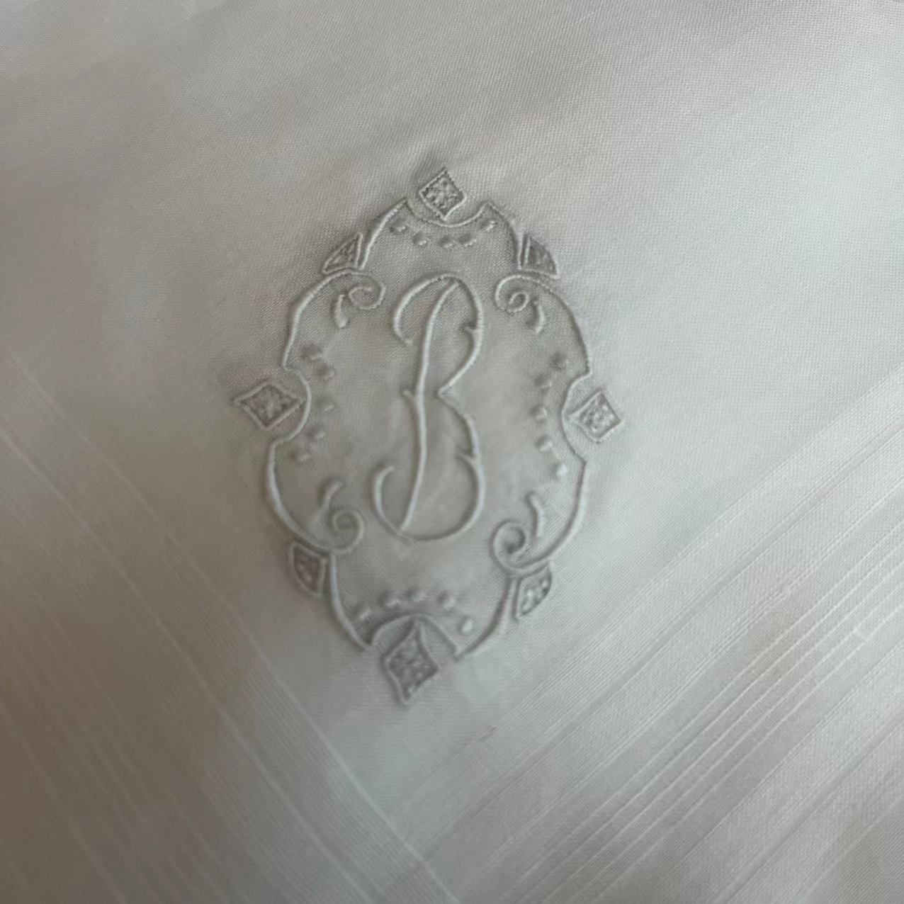 Set 2 buah mewah, elegan Linen - Monogrammed Handkerchief ulasan dan harga