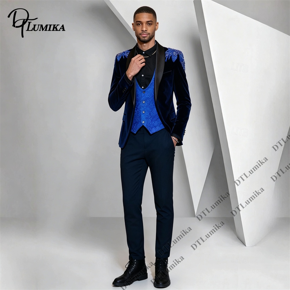 Setelan Pria 3 Potong Bahan Be - Formal Wear For Men Black Suit ulasan dan harga