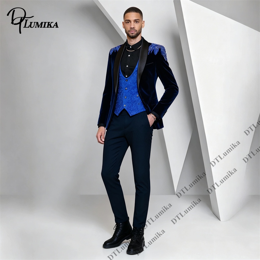 Setelan Pria 3 Potong Bahan Be - Formal Wear For Men Black Suit ulasan dan harga